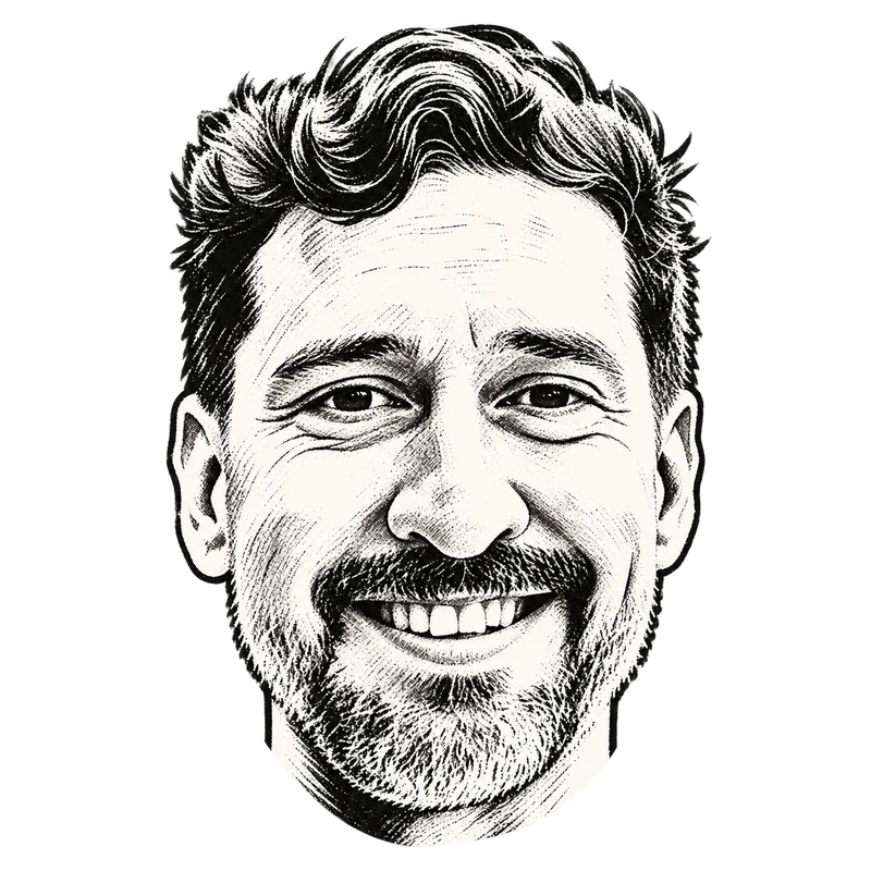 Illustrated portrait of Alec Batoian